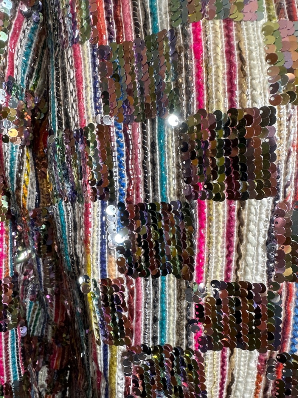 Multi-Color Sequin Open-Front Jacket - Picture 2 of 7